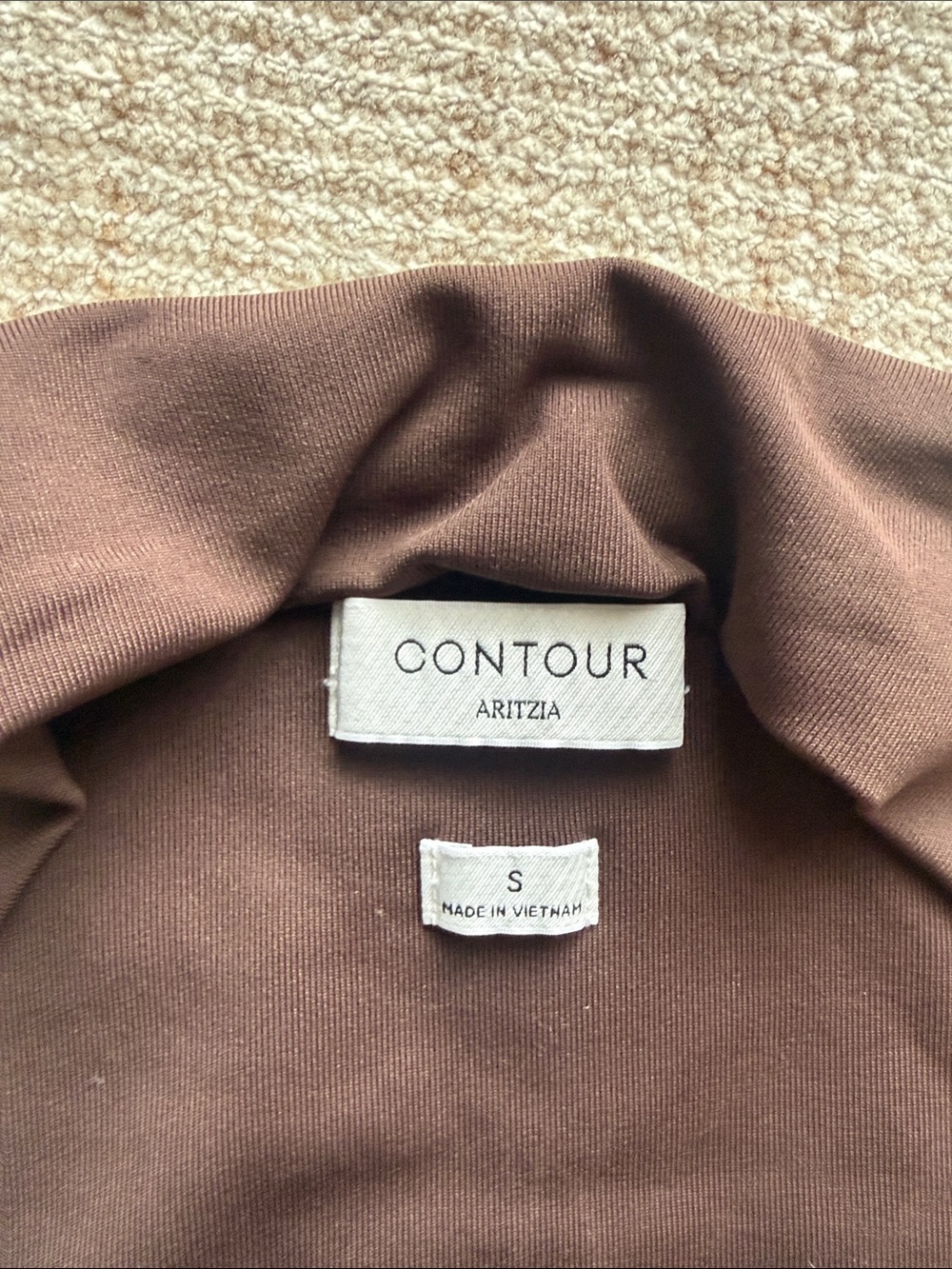 Aritzia Brown Ruched Sleeveless Bodysuit - Picture 2 of 4